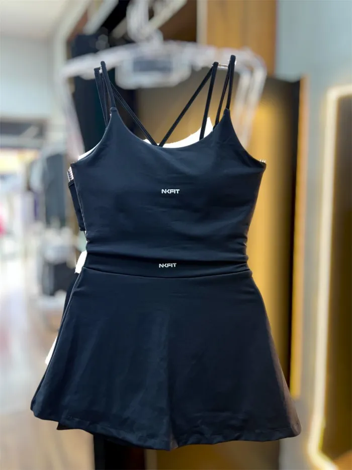 CONJUNTO NKFIT- SHOT/SAIA PRETO-REF: 4148