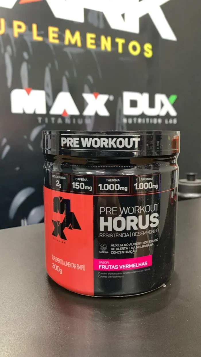PRÉ TREINO MAX HORUS FRUTAS VERMELHAS 