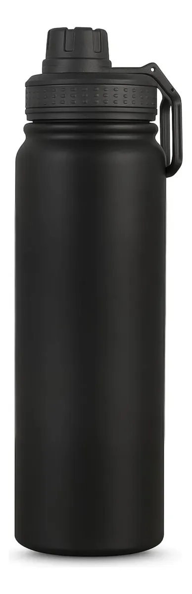 GARRAFA TÉRMICA PRETA- 800 ML 