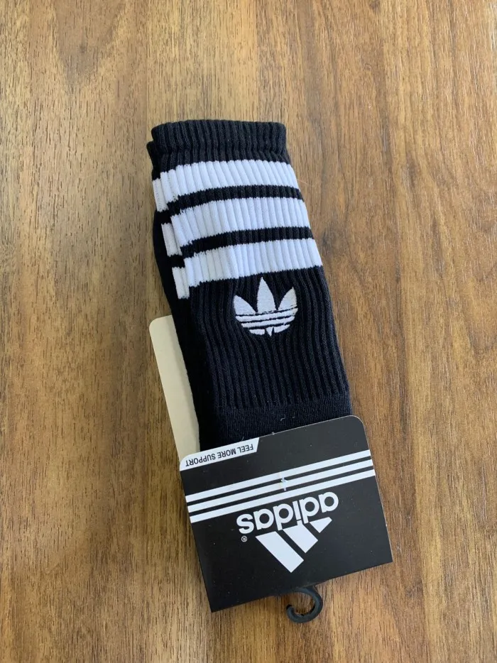 MEIA ADIDAS PRETA CANO MEDIO