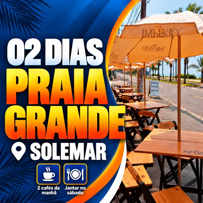 PRAIA GRANDE SOLEMAR POUSADA 2 DIAS 