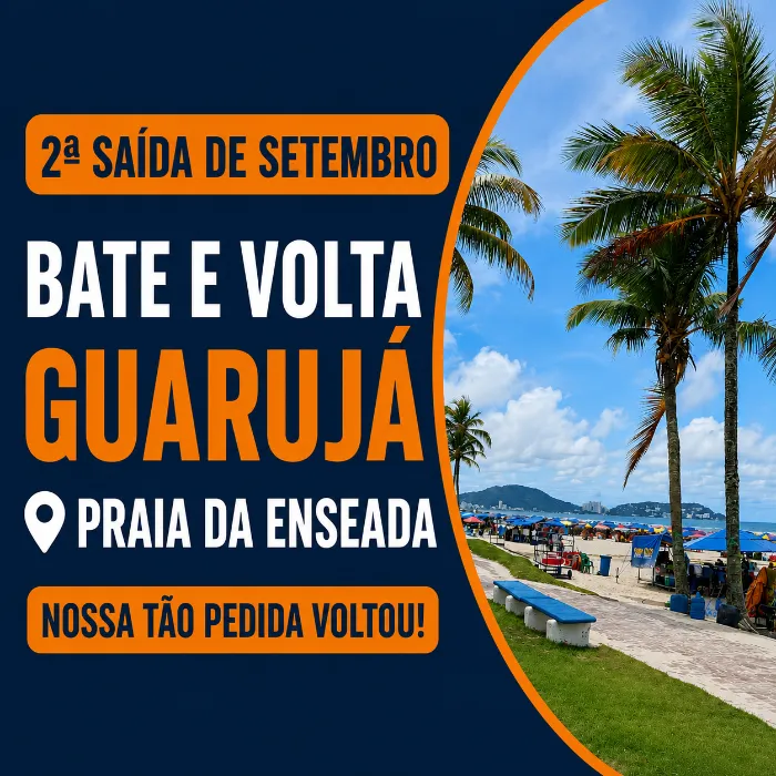 BATE E VOLTA - GUARUJA ENSEADA  